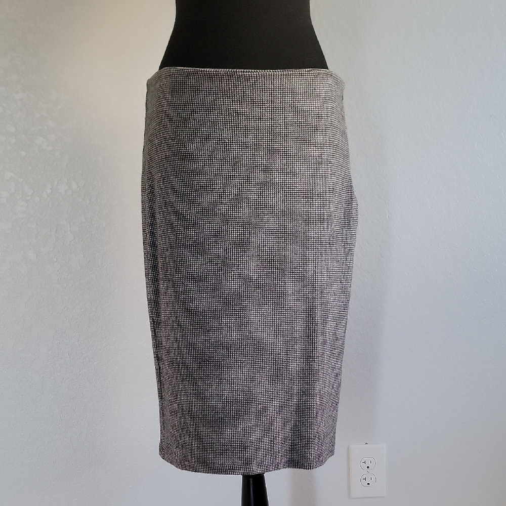 Mango Black and White Pencil Skirt